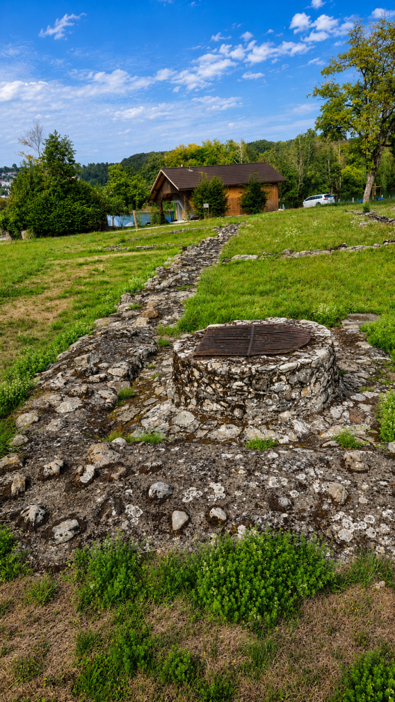 Kirchenruine auf der Halbinsel Zellmoos, Sursee.