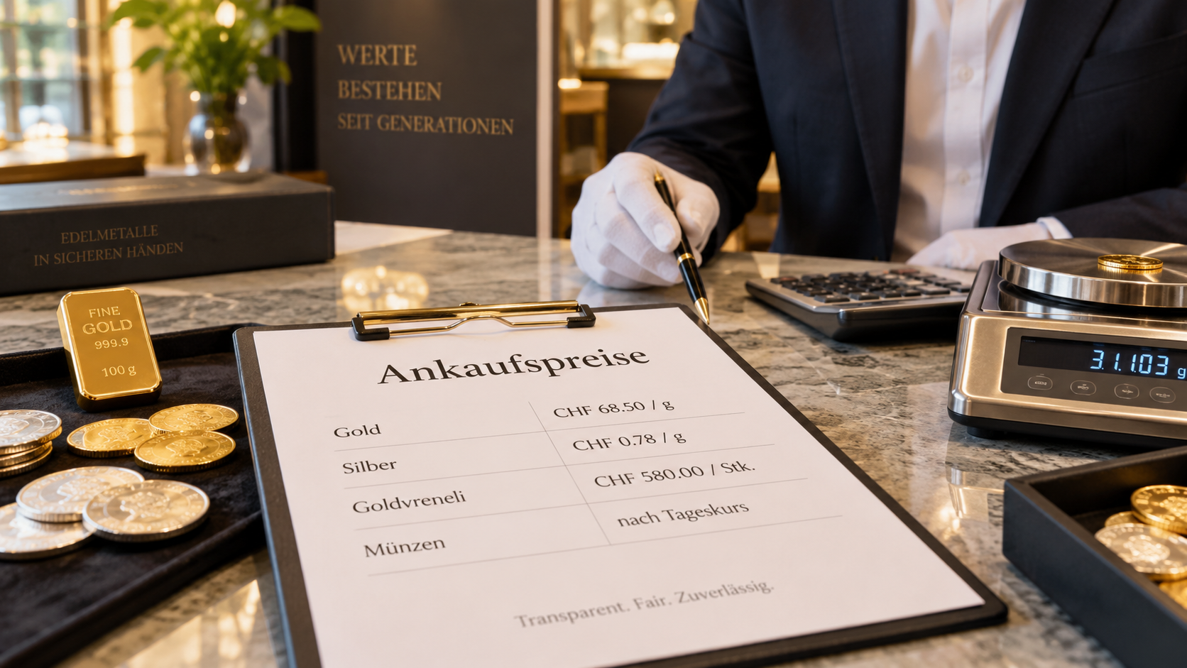 goldankauf sursee, fair transparent zuverlässig